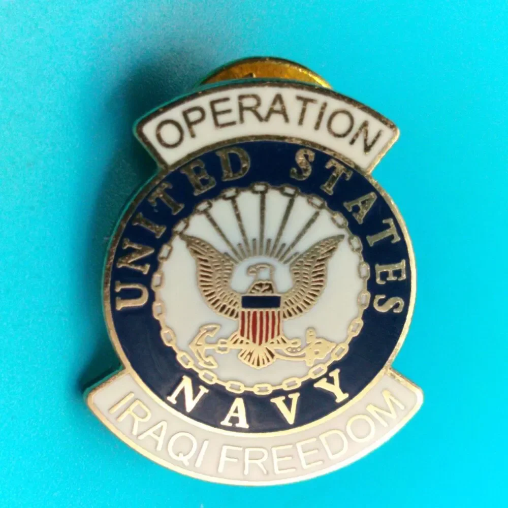 United States Navy Operation Iraqi Freedom Enamel Lapel Pin 1in